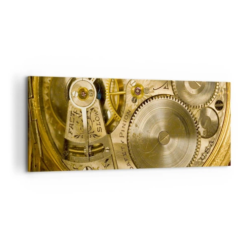 Quadro em tela - Mova-se com o tempo - 100x40 cm