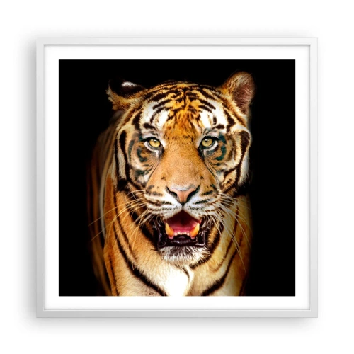 Pôster em moldura branca - Coração selvagem - 60x60 cm