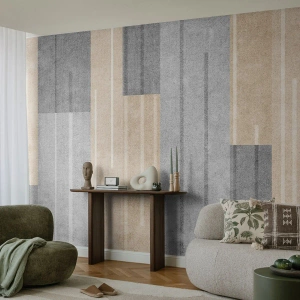 Papel de Parede Premium Sand - Composição: mantenha vertical - Abstração, Linhas, Pastel - 100x70 cm