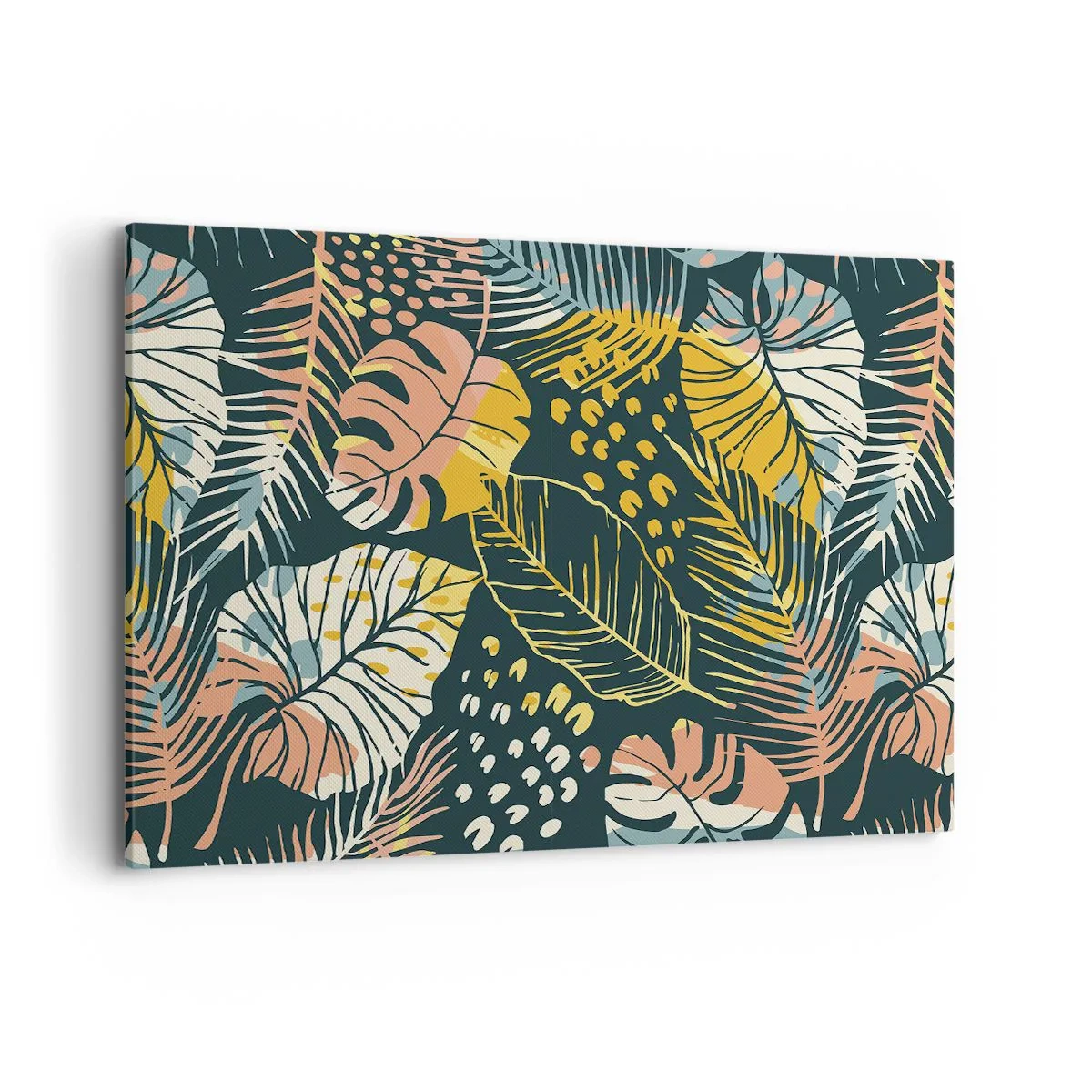 Quadro em tela - Fantasia de folhas - 120x80 cm