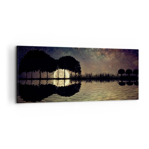 Quadro em tela - Uma noite no Fim do Mundo - 100x40 cm