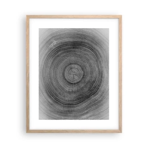 Pôster com moldura de carvalho claro - Sinal dos tempos - 40x50 cm