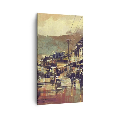 Quadro em tela - A vida como uma riqueza cinzenta - 45x80 cm