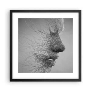 Pôster com moldura preta - Espírito do vento - 40x40 cm