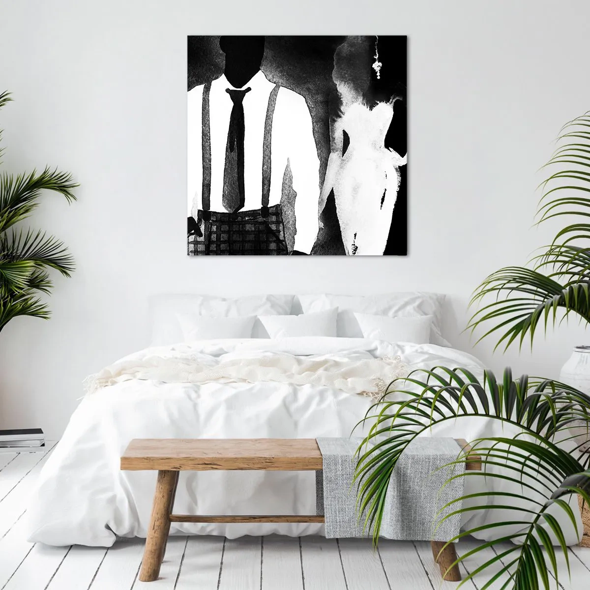 Quadro em tela - Num clima noir - 70x70 cm