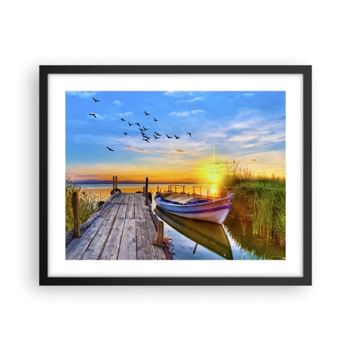 Pôster com moldura preta - Adeus, até amanhã - 50x40 cm