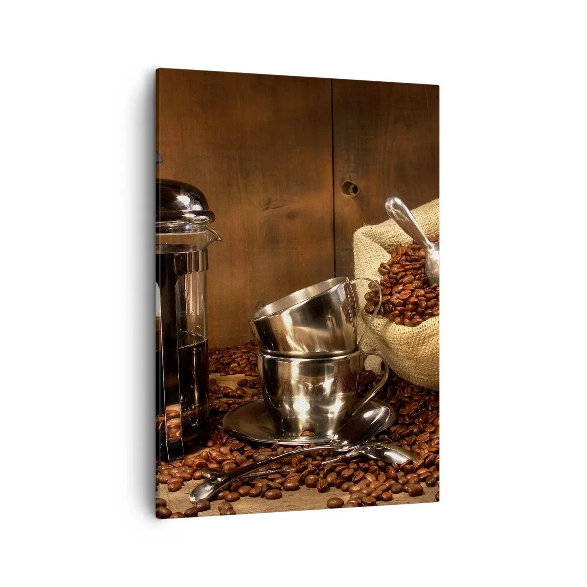 Quadro em tela - O charme do café - aroma e sabor - 50x70 cm