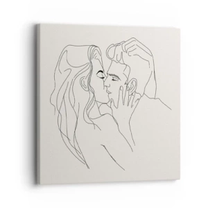 Quadro em tela - Emaranhados pelo sentimento - 30x30 cm