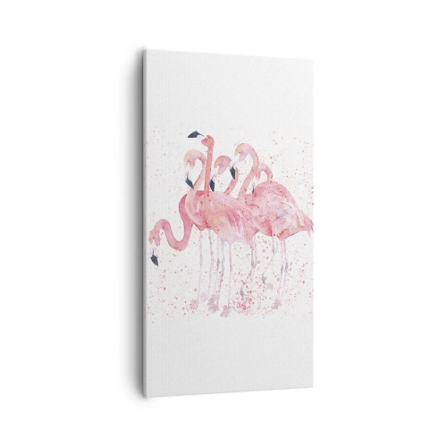 Quadro em tela - Conjunto cor-de-rosa - 55x100 cm