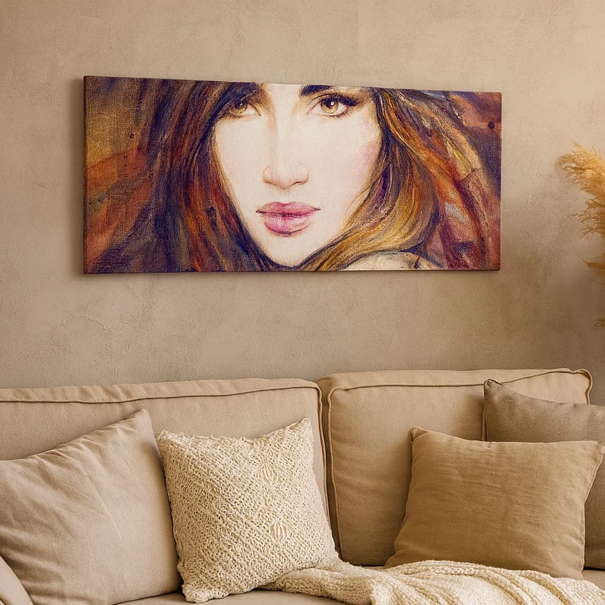 Quadro em tela - O que estás a pensar - 100x40 cm