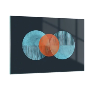 Quadro em vidro - Obras de arte simétricas - 120x80 cm