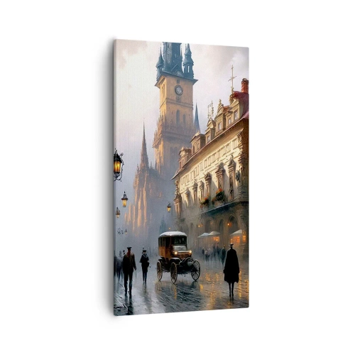 Quadro em tela - O encanto de uma noite em Praga - 55x100 cm