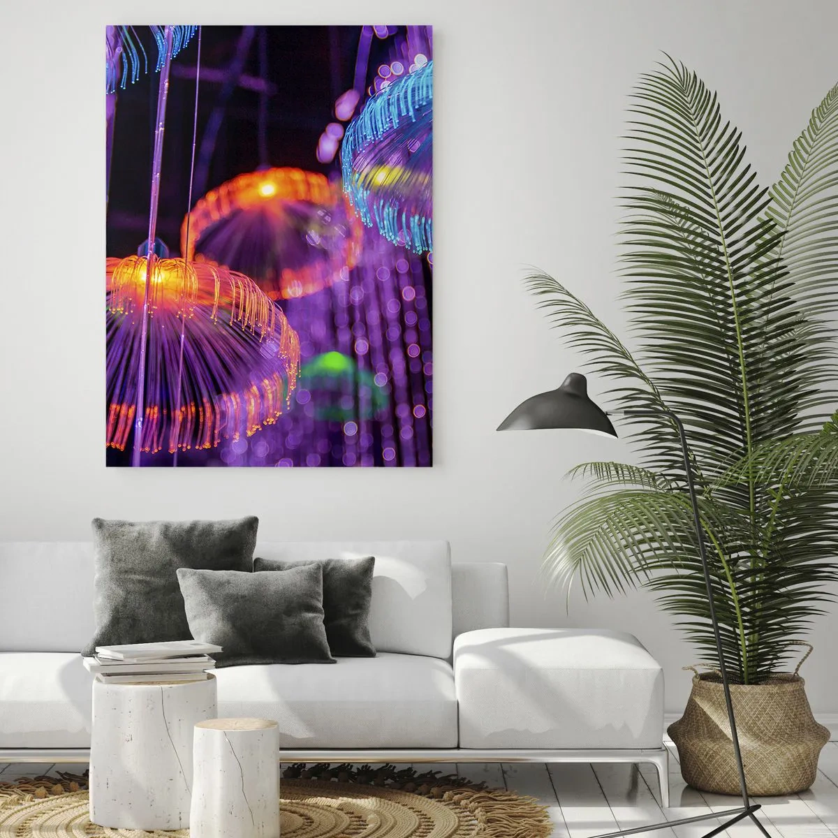 Quadro em vidro - Fonte de luz - 50x70 cm