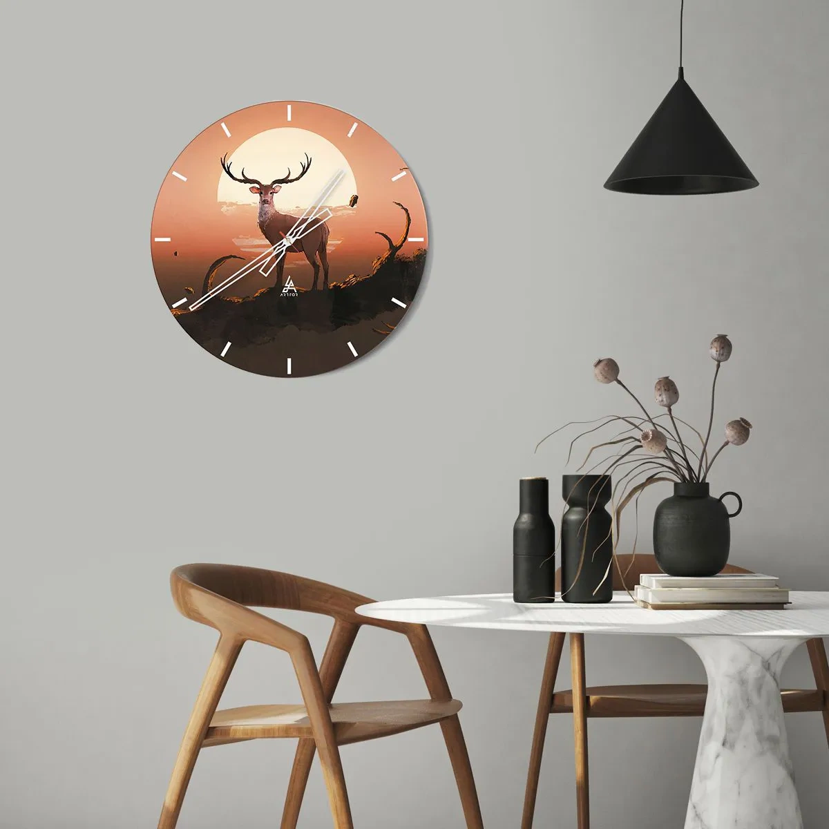 Relógio de parede - Relógio em vidro - Esta noite é diferente de qualquer outra - 40x40 cm