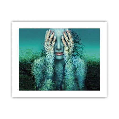 Pôster - Imersa em azul - 50x40 cm