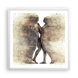 Pôster em moldura branca - Do pó vieram para amar - 60x60 cm