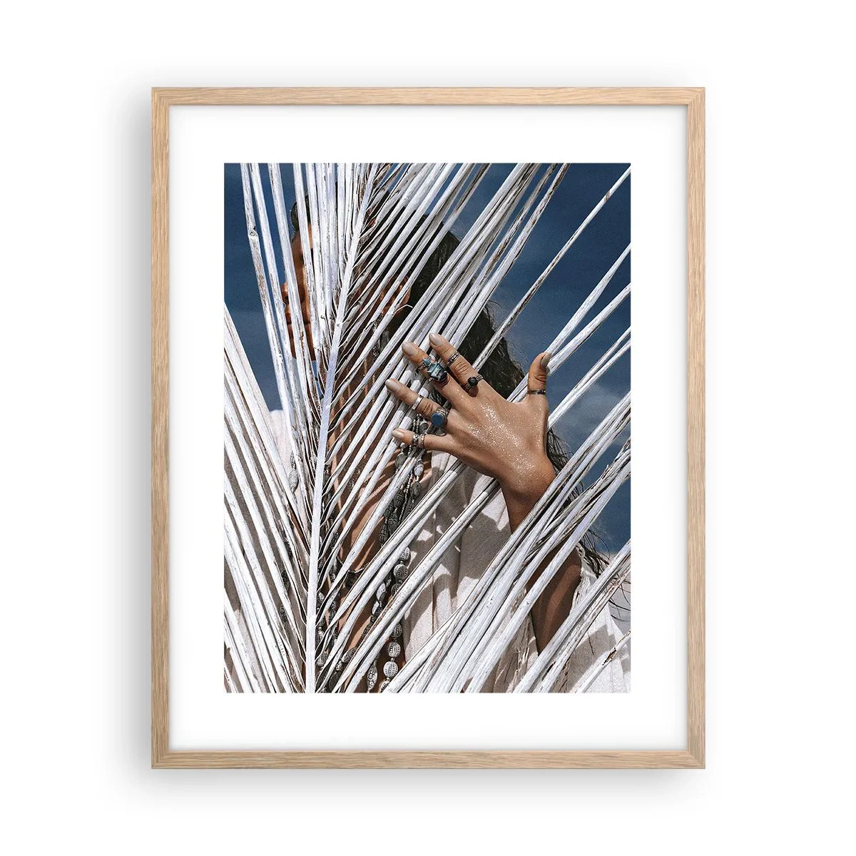 Pôster com moldura de carvalho claro - A xamã - 40x50 cm