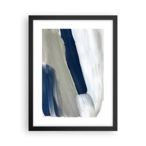 Pôster com moldura preta - Encontro com a brancura - 30x40 cm