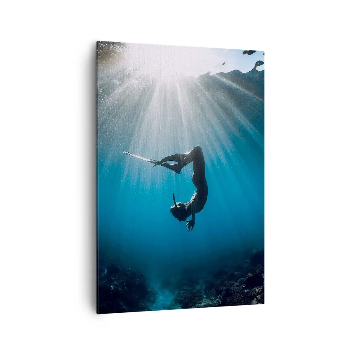 Quadro em tela - Dança subaquática - 70x100 cm