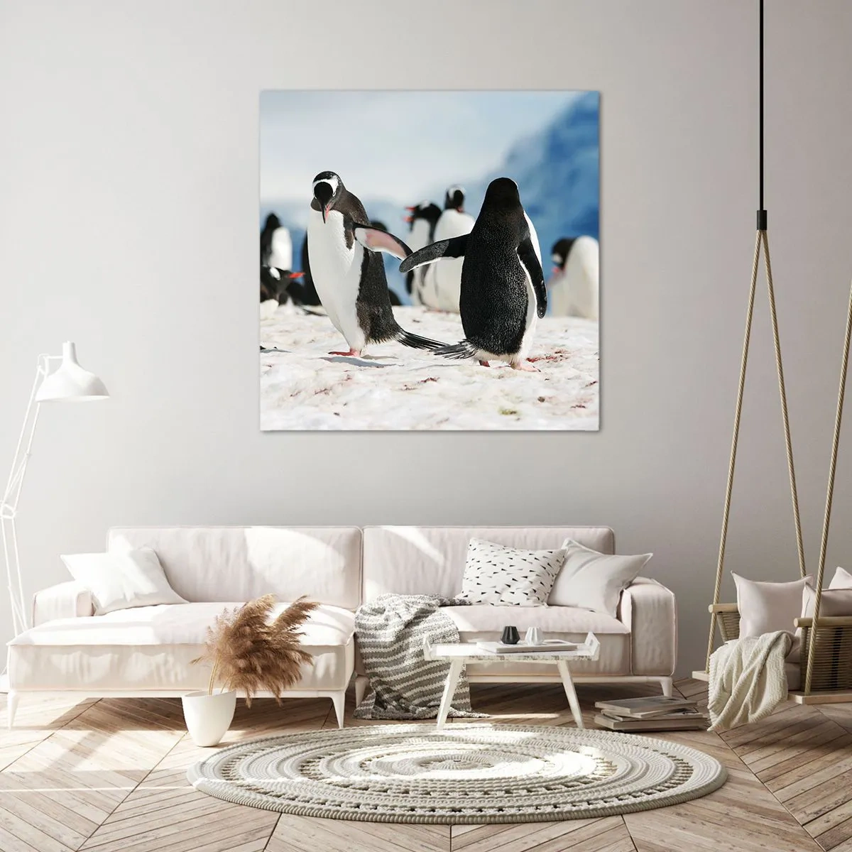Quadro em tela - Dança na neve - 30x30 cm