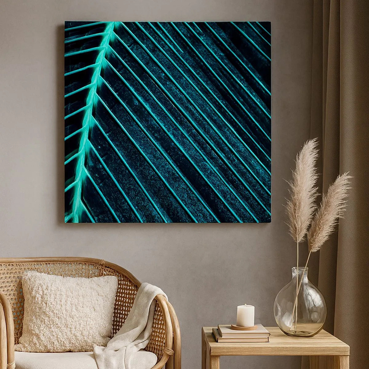 Quadro em tela - Textura verde - 30x30 cm