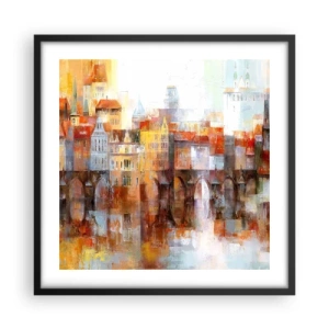 Pôster com moldura preta - Debaixo da ponte também é bonito - 50x50 cm