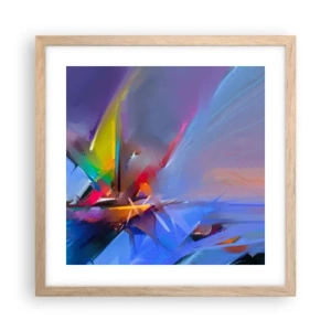 Pôster com moldura de carvalho claro - Como as asas de um pássaro - 40x40 cm