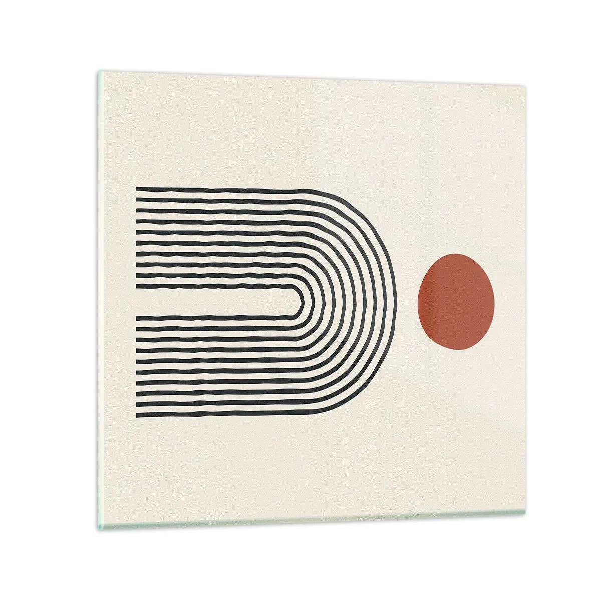 Quadro em vidro - Magnetismo de formas e cores - 30x30 cm