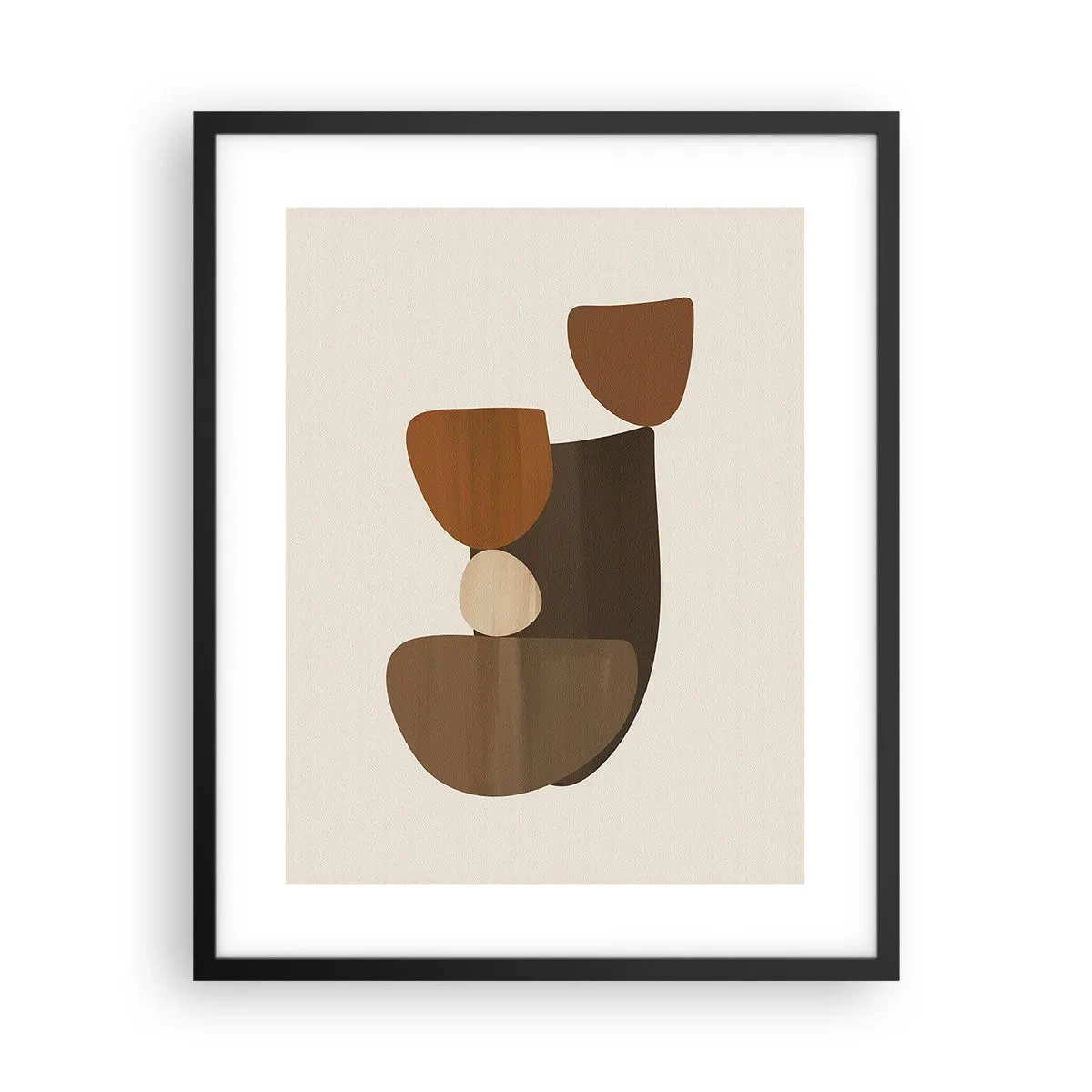 Pôster com moldura preta - Composição em bronze - 40x50 cm