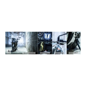 Amostra de papel de parede autocolante Deluxe Sticker - Antes do motor rugir - Automotivo, Moto, Esporte - 100x30 cm