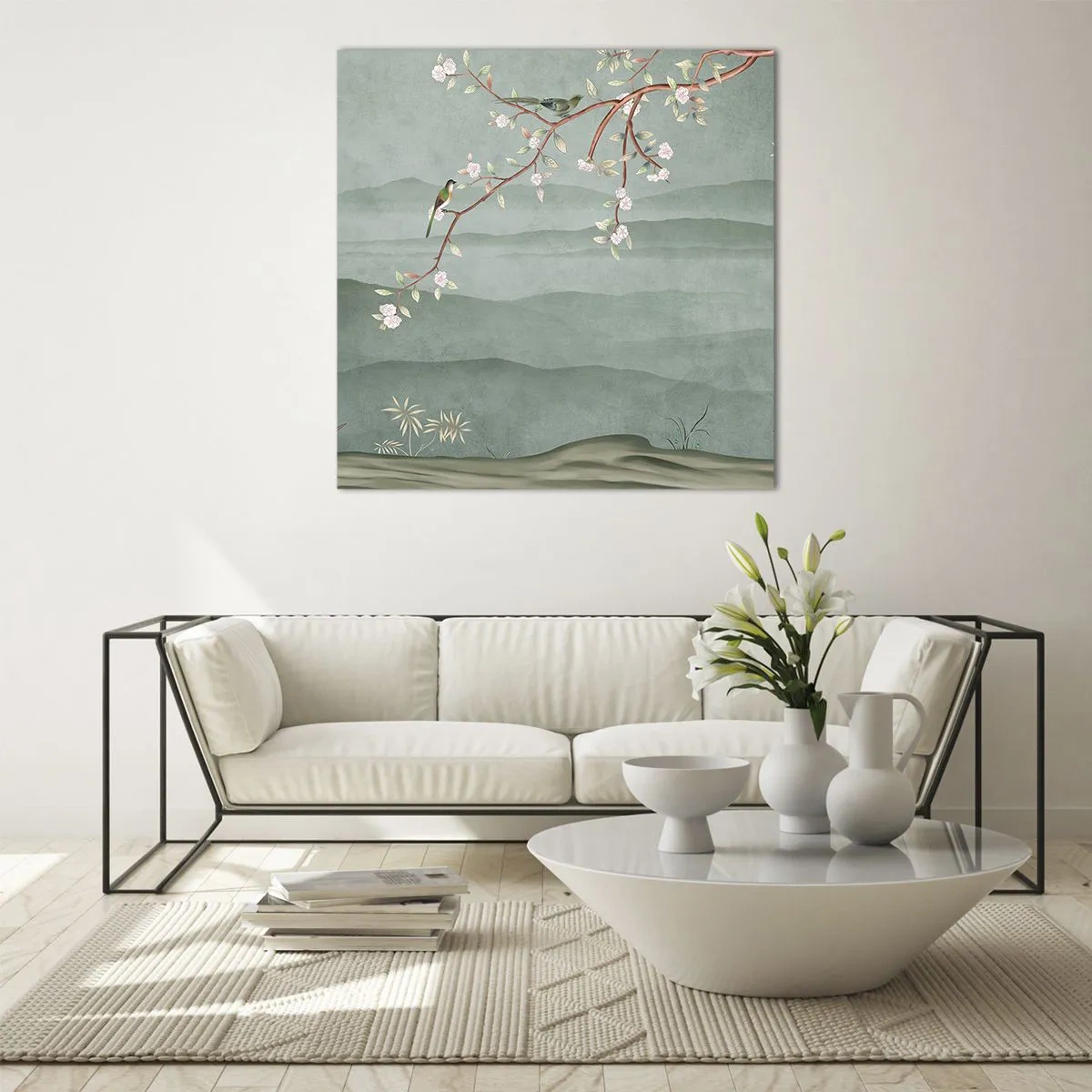 Quadro em vidro - Primavera, oh, és tu - 40x40 cm