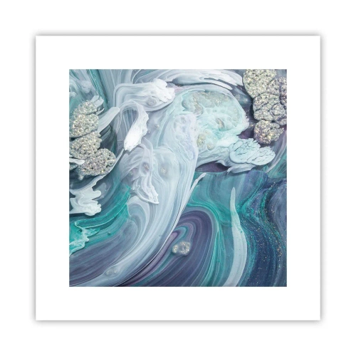 Pôster - Correntes de azul - 30x30 cm