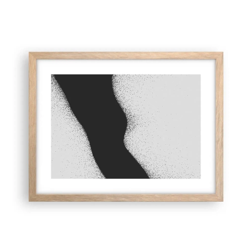 Pôster com moldura de carvalho claro - Equilíbrio suave - 40x30 cm