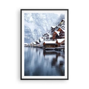 Pôster com moldura preta - Na decoração de inverno - 61x91 cm