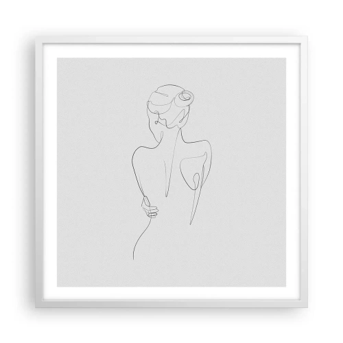 Pôster em moldura branca - Música corporal - 60x60 cm