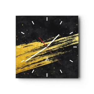 Relógio de parede - Relógio em vidro - Salto para o hiperespaço - 30x30 cm