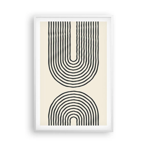 Pôster em moldura branca - Em um momento... - 61x91 cm