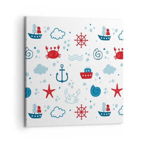 Quadro em tela - Conto de fadas do mar - 60x60 cm