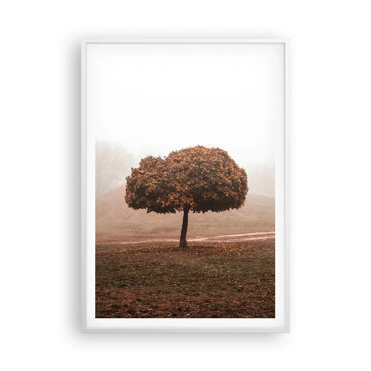 Pôster em moldura branca - Depois de um verão agitado - 70x100 cm