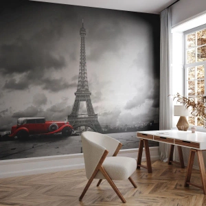 Papel de Parede Premium Sand - Não há muito tempo atrás em Paris - Automotivo, Torre Eiffel, Paris - 350x256 cm