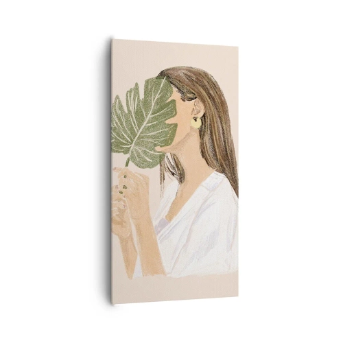 Quadro em tela - Retrato misterioso com uma adepta - 65x120 cm