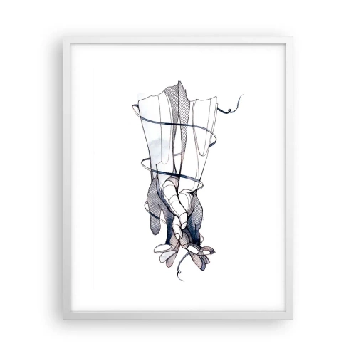 Pôster em moldura branca - Estudo do toque - 40x50 cm