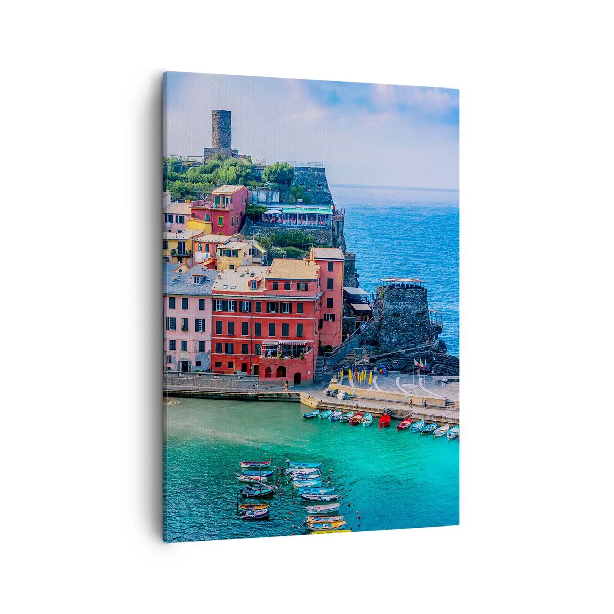 Quadro em tela - Cidade mágica mediterrânea - 50x70 cm