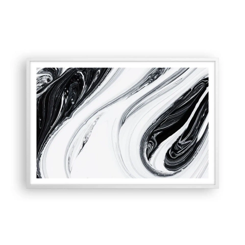 Pôster em moldura branca - Uma combinação de opostos - 91x61 cm