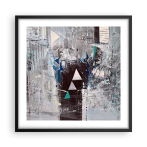 Pôster com moldura preta - A ordem superior dos triângulos - 50x50 cm