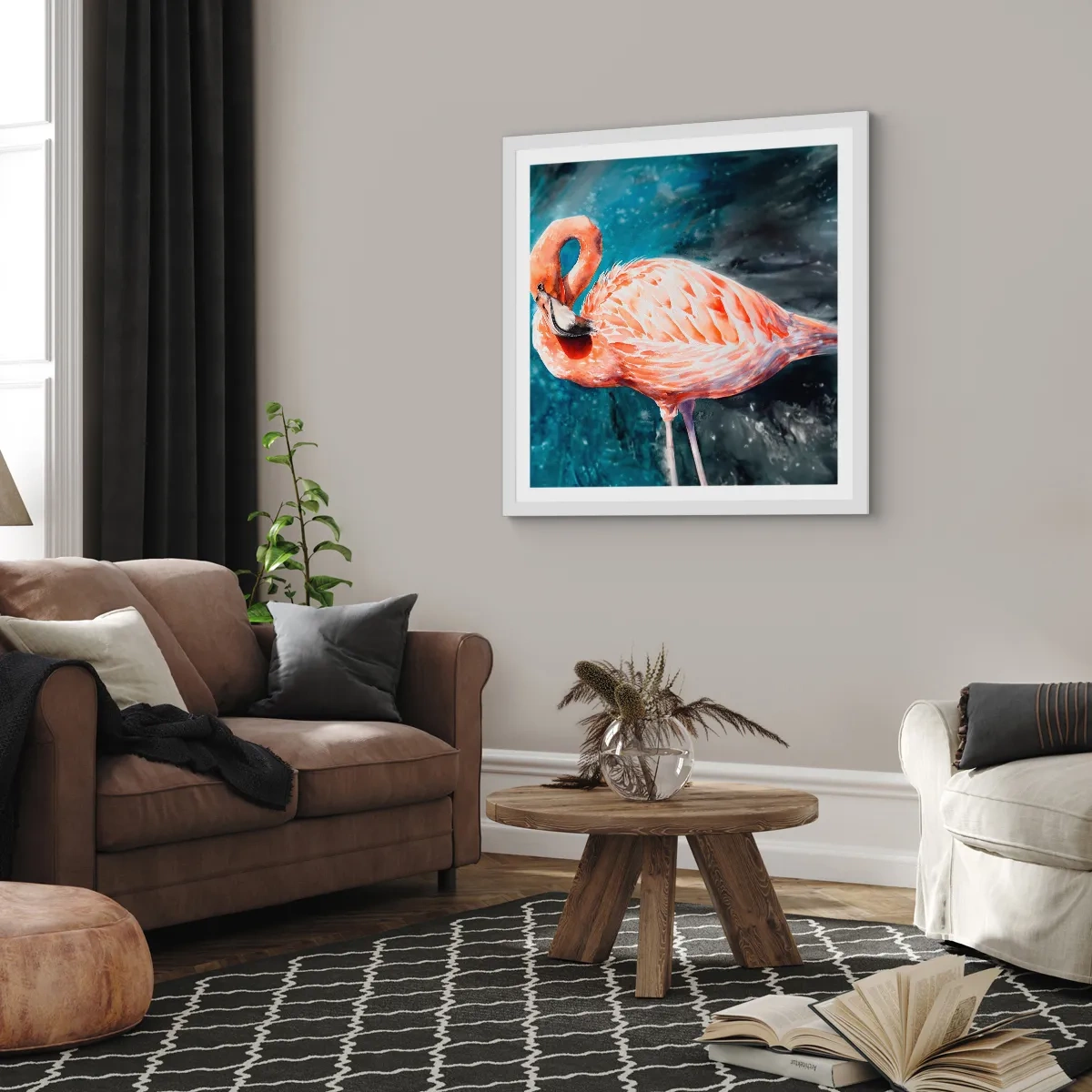 Pôster em moldura branca - Decorativo por natureza - 30x30 cm