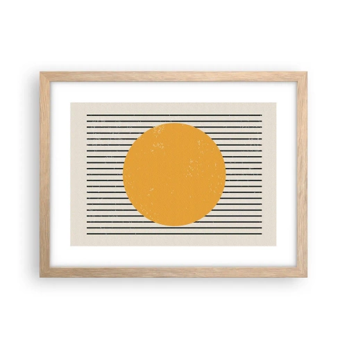 Pôster com moldura de carvalho claro - O poder da simplicidade - 40x30 cm