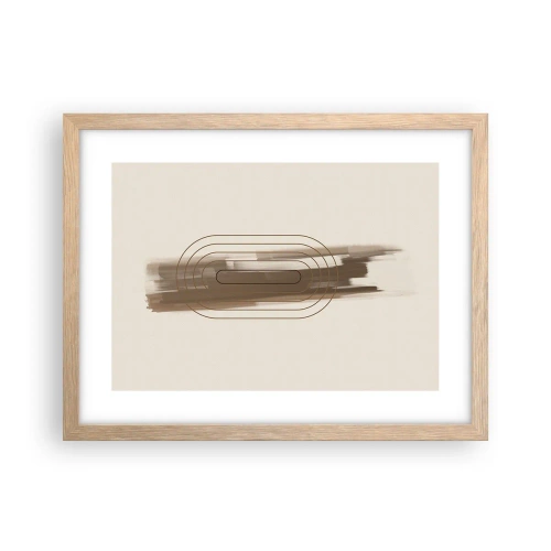 Pôster com moldura de carvalho claro - Um sopro de cinza - 40x30 cm