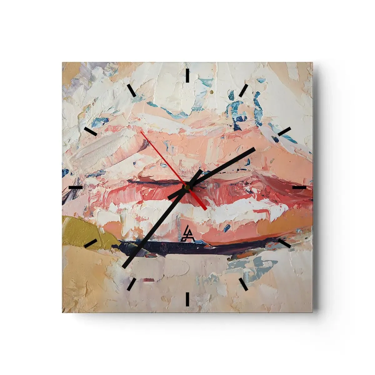 Relógio de parede - Relógio em vidro - Desperta os sentidos - 30x30 cm