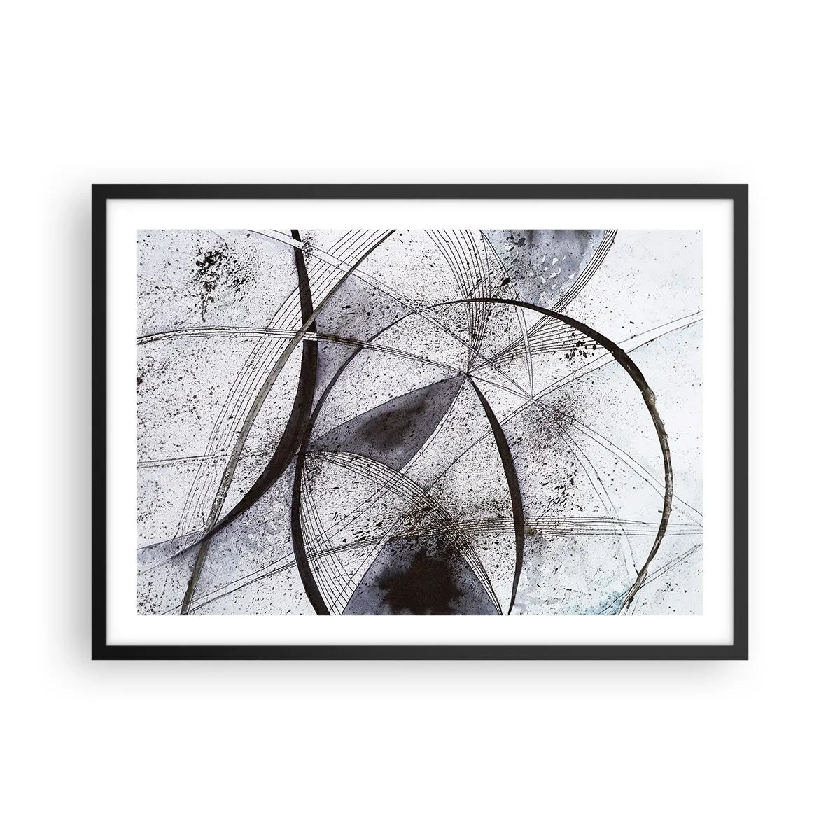 Pôster com moldura preta - Fantasia futurista - 70x50 cm